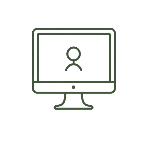 Ícone de atendimento online.